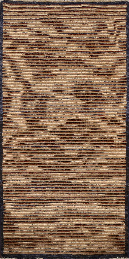 Stripe Gabbeh Kashkoli Oriental Area Rug 3x5