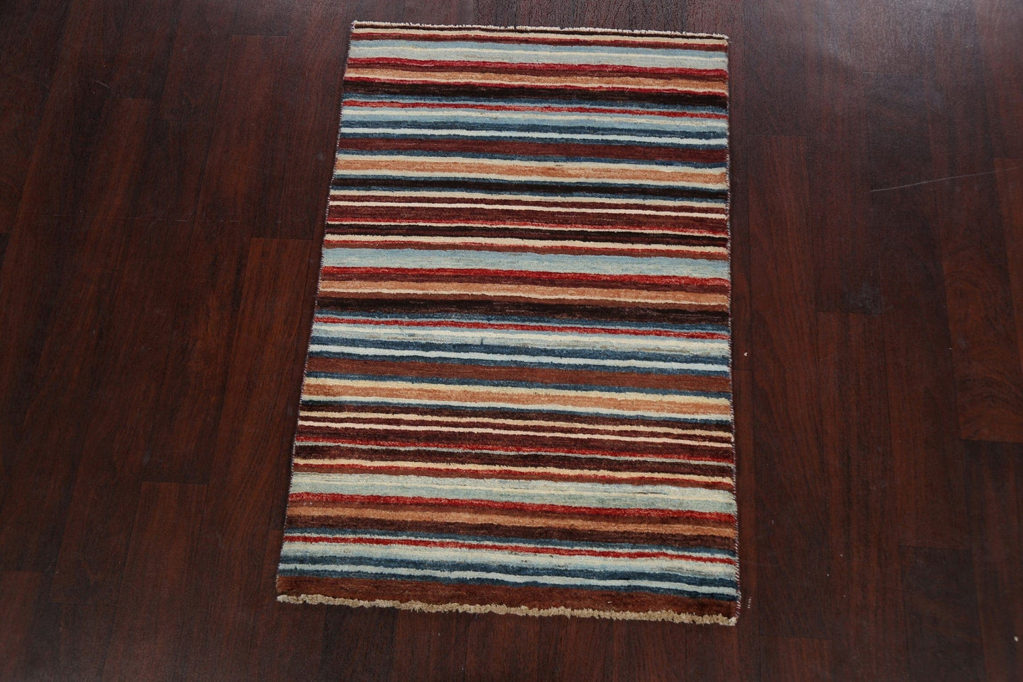 Stripe Gabbeh Kashkoli Oriental Area Rug 3x4