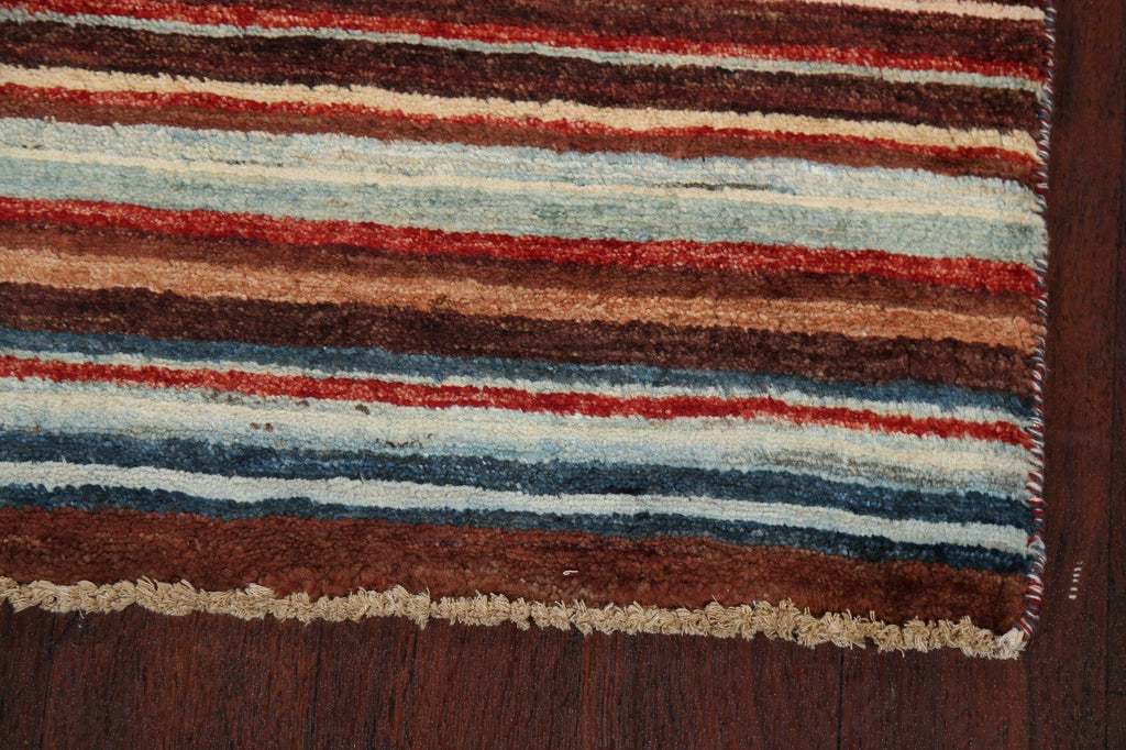 Stripe Gabbeh Kashkoli Oriental Area Rug 3x4