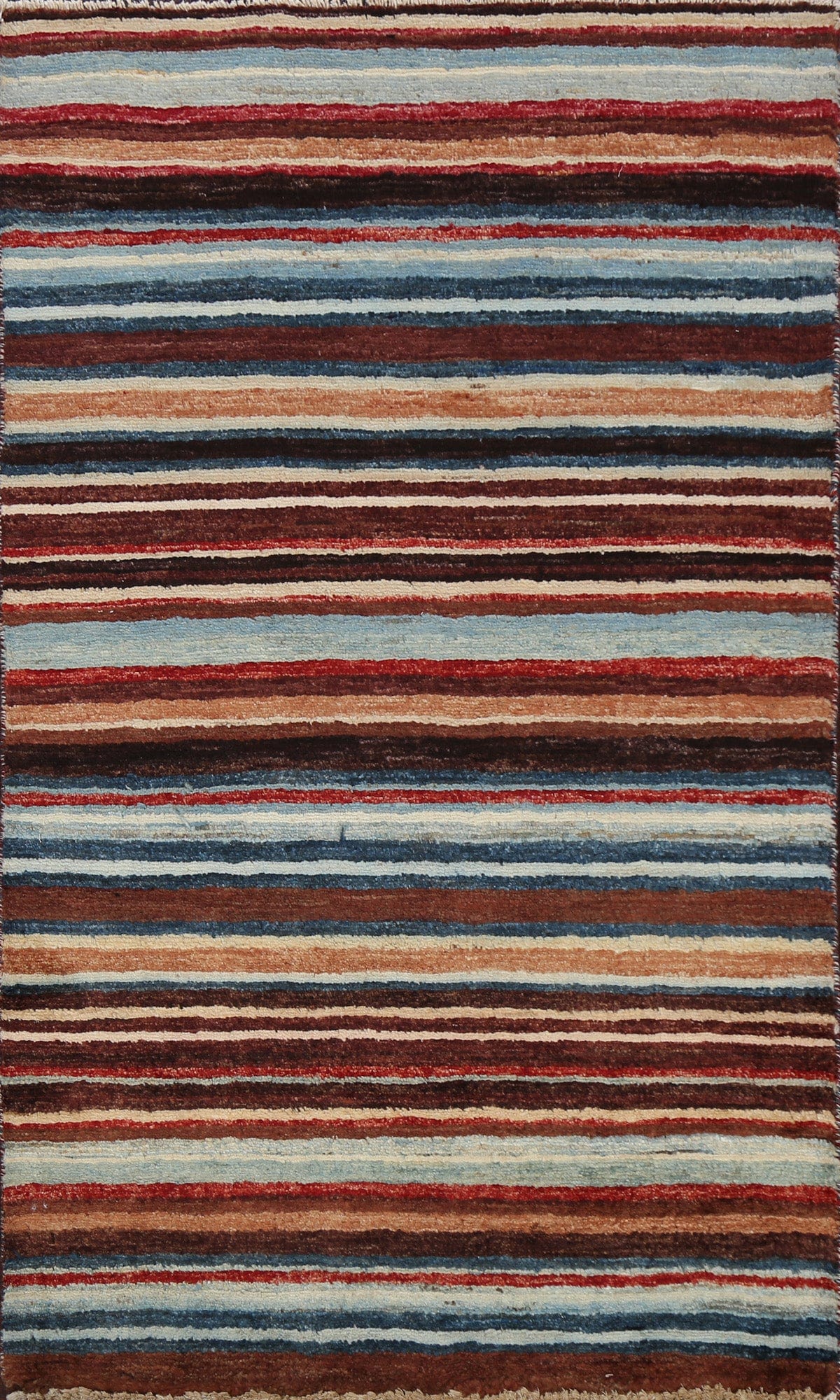 Stripe Gabbeh Kashkoli Oriental Area Rug 3x4