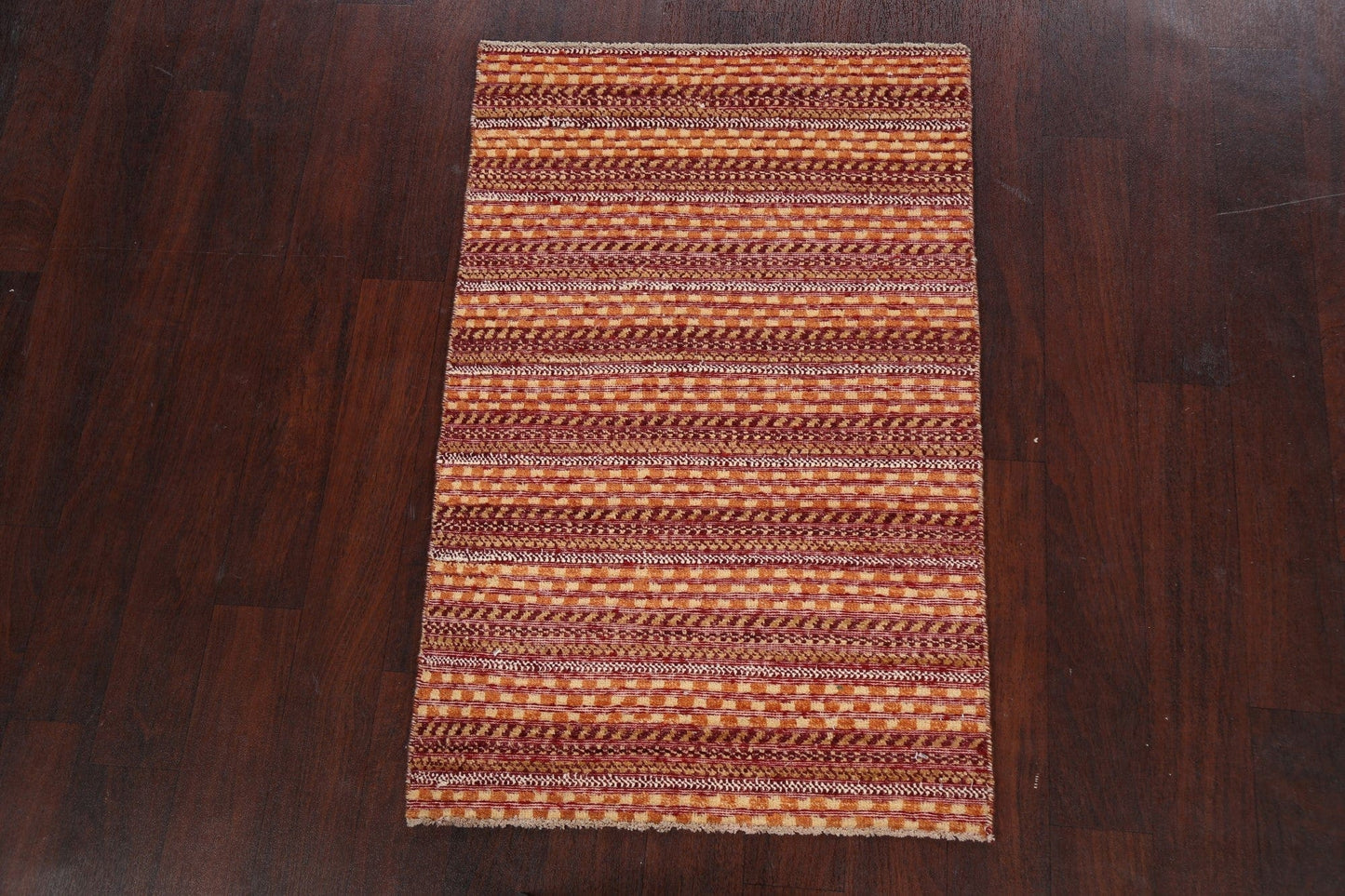 Stripe Gabbeh Kashkoli Oriental Area Rug 3x4