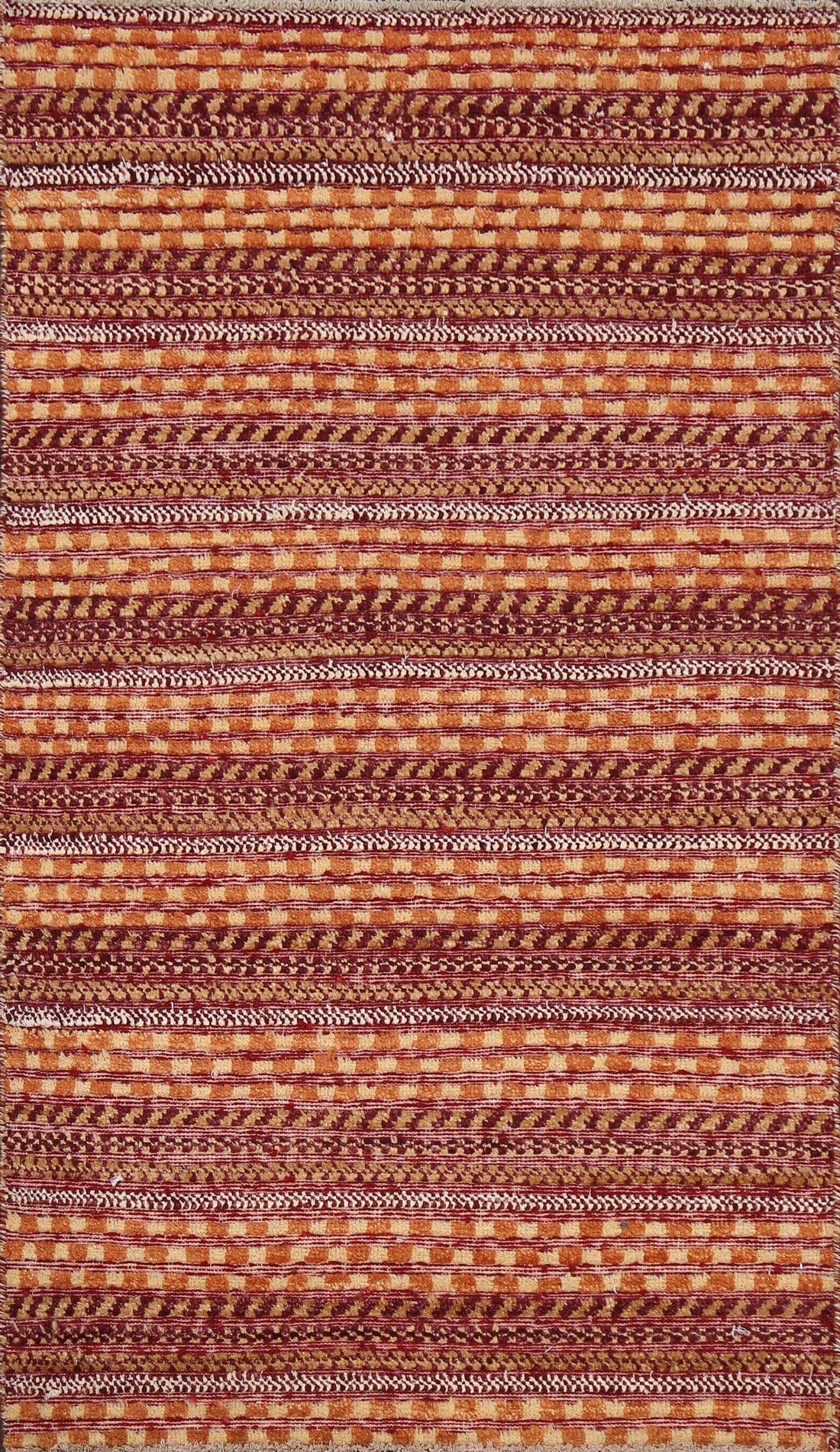 Stripe Gabbeh Kashkoli Oriental Area Rug 3x4