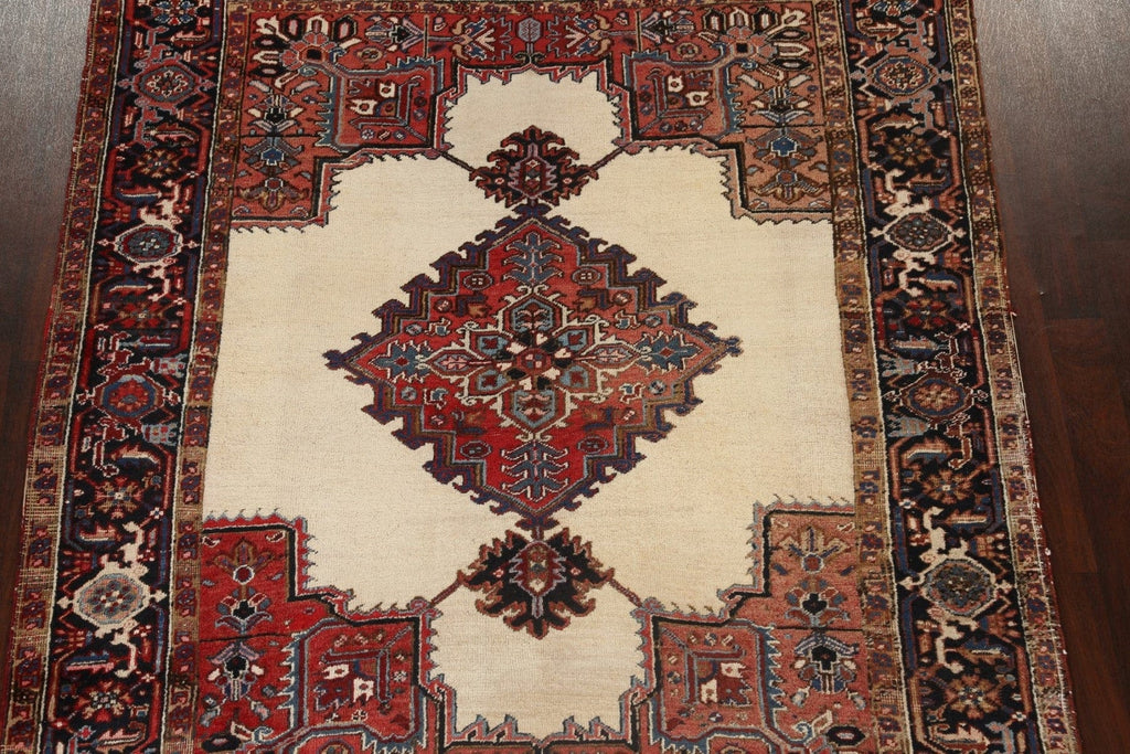 Antique 100% Vegetable Dye Heriz Persian Area Rug 7x8