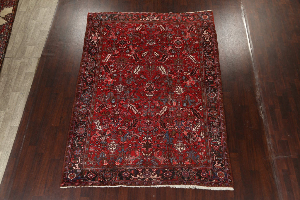 All-Over Red Heriz Persian Area Rug 8x11