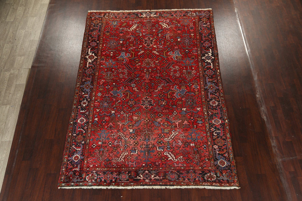 All-Over Red Heriz Persian Area Rug 8x11