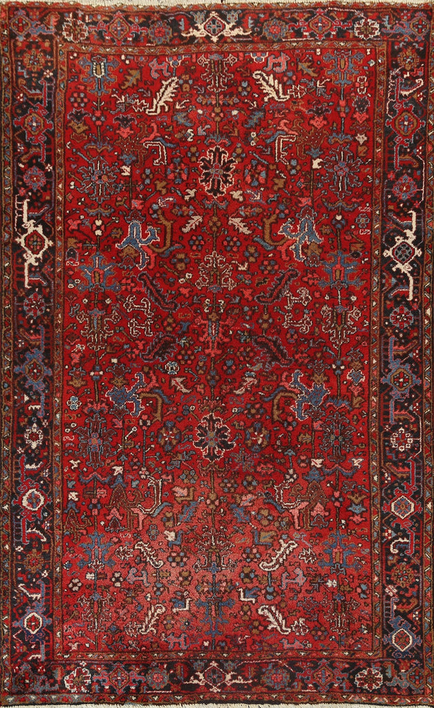 All-Over Red Heriz Persian Area Rug 8x11