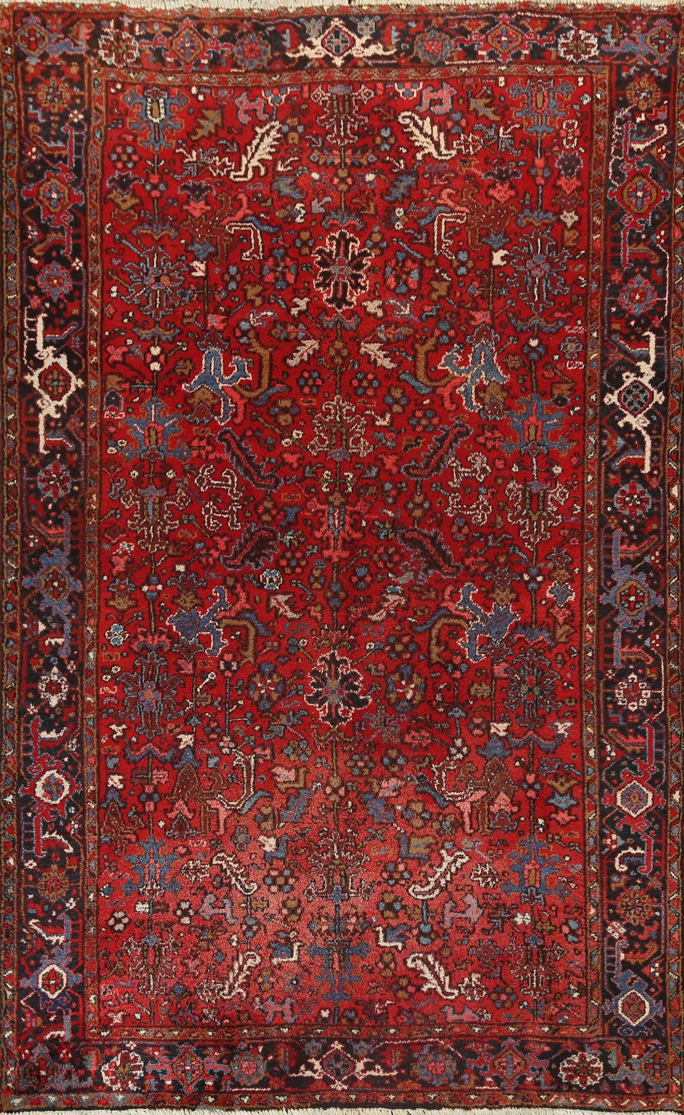 All-Over Red Heriz Persian Area Rug 8x11