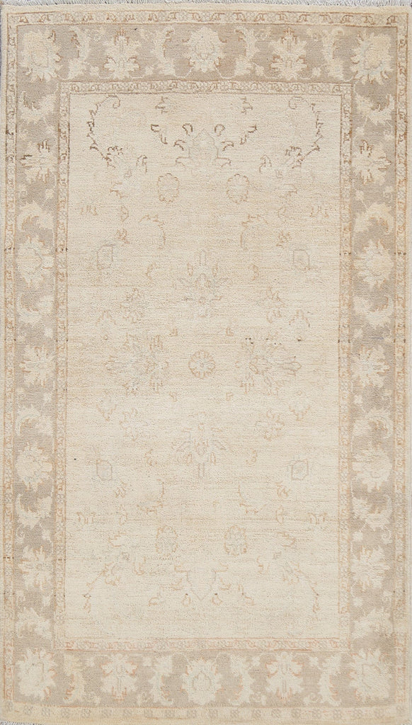 Vegetable Dye Muted Earth-tone Peshawar Chobi Oriental Area Rug 3x5