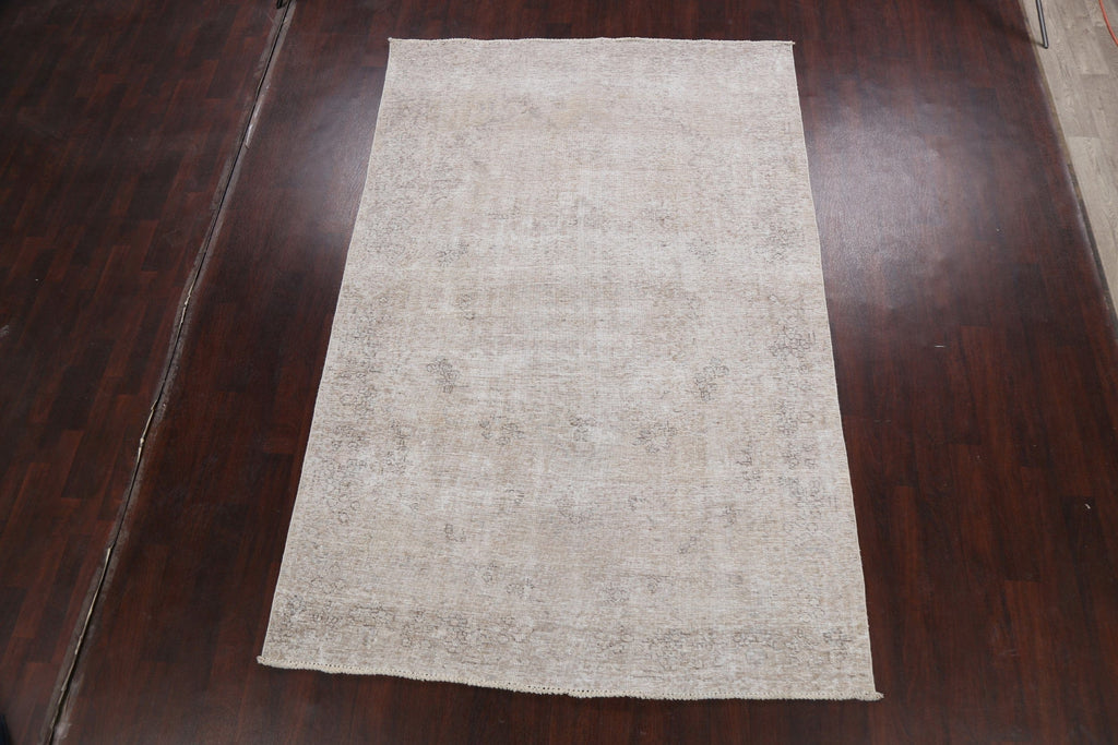 Muted Distressed Tabriz Persian Area Rug 6x10