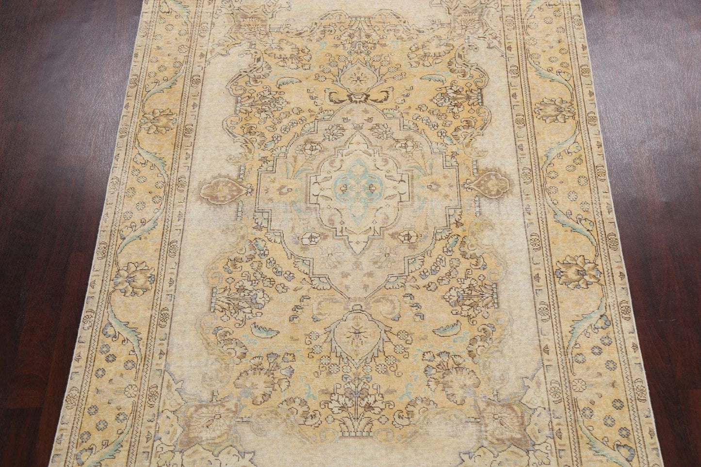 Floral Distressed Tabriz Persian Area Rug 6x9