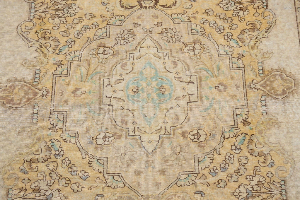 Floral Distressed Tabriz Persian Area Rug 6x9