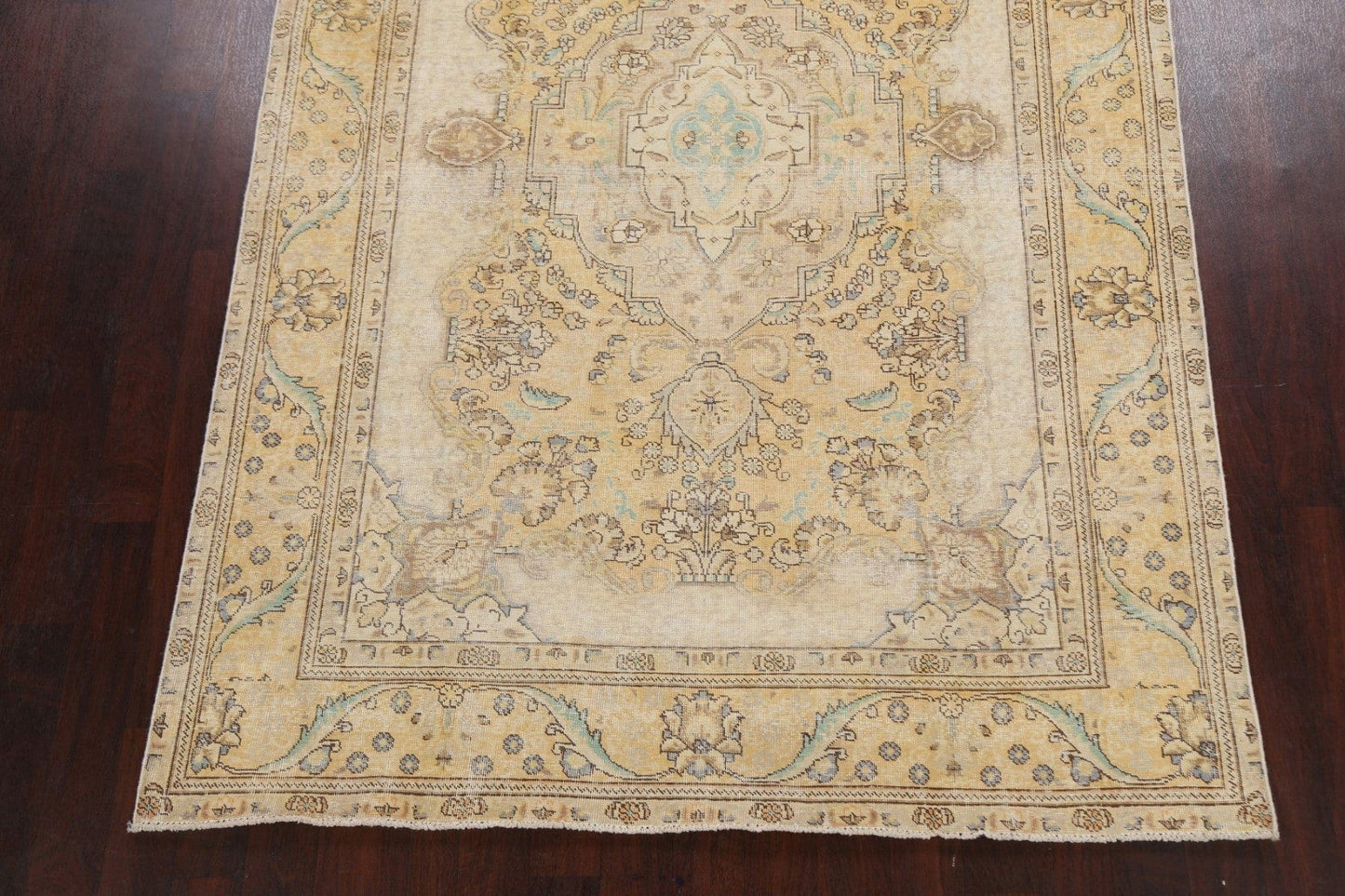 Floral Distressed Tabriz Persian Area Rug 6x9