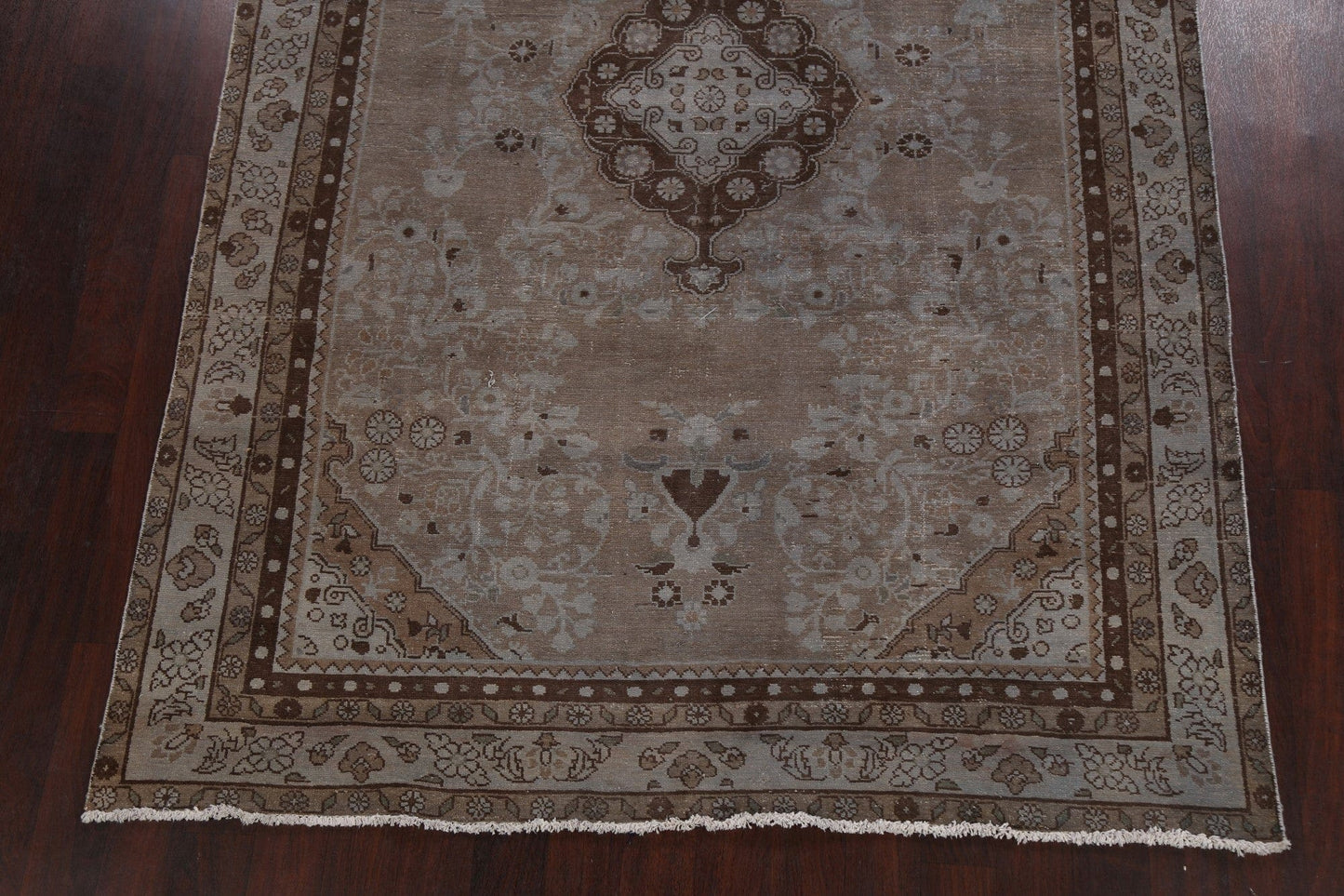 Distressed Floral Hamedan Persian Area Rug 6x9