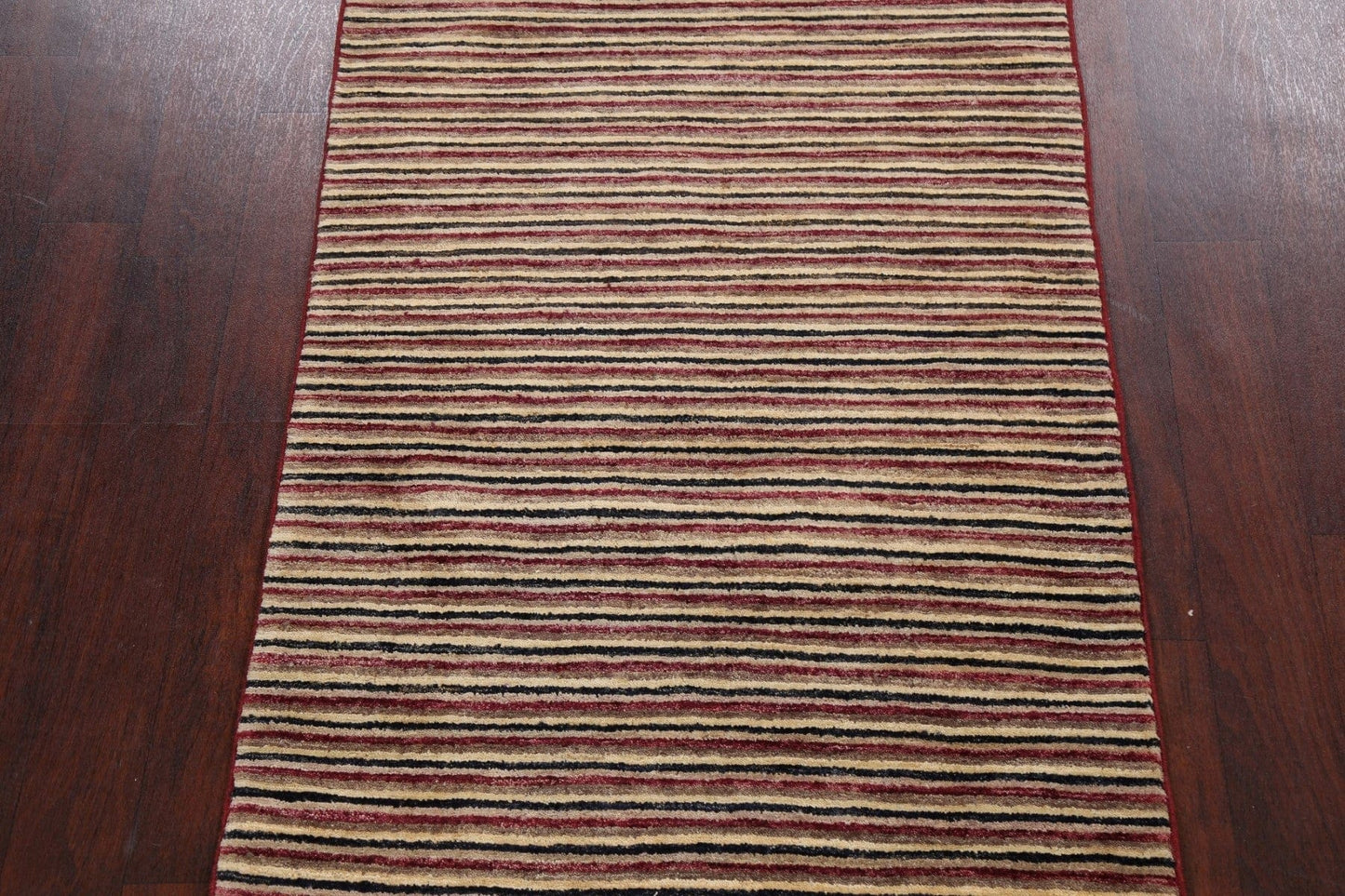 Modern Stripe Gabbeh Kashkoli Oriental Area Rug 3x5