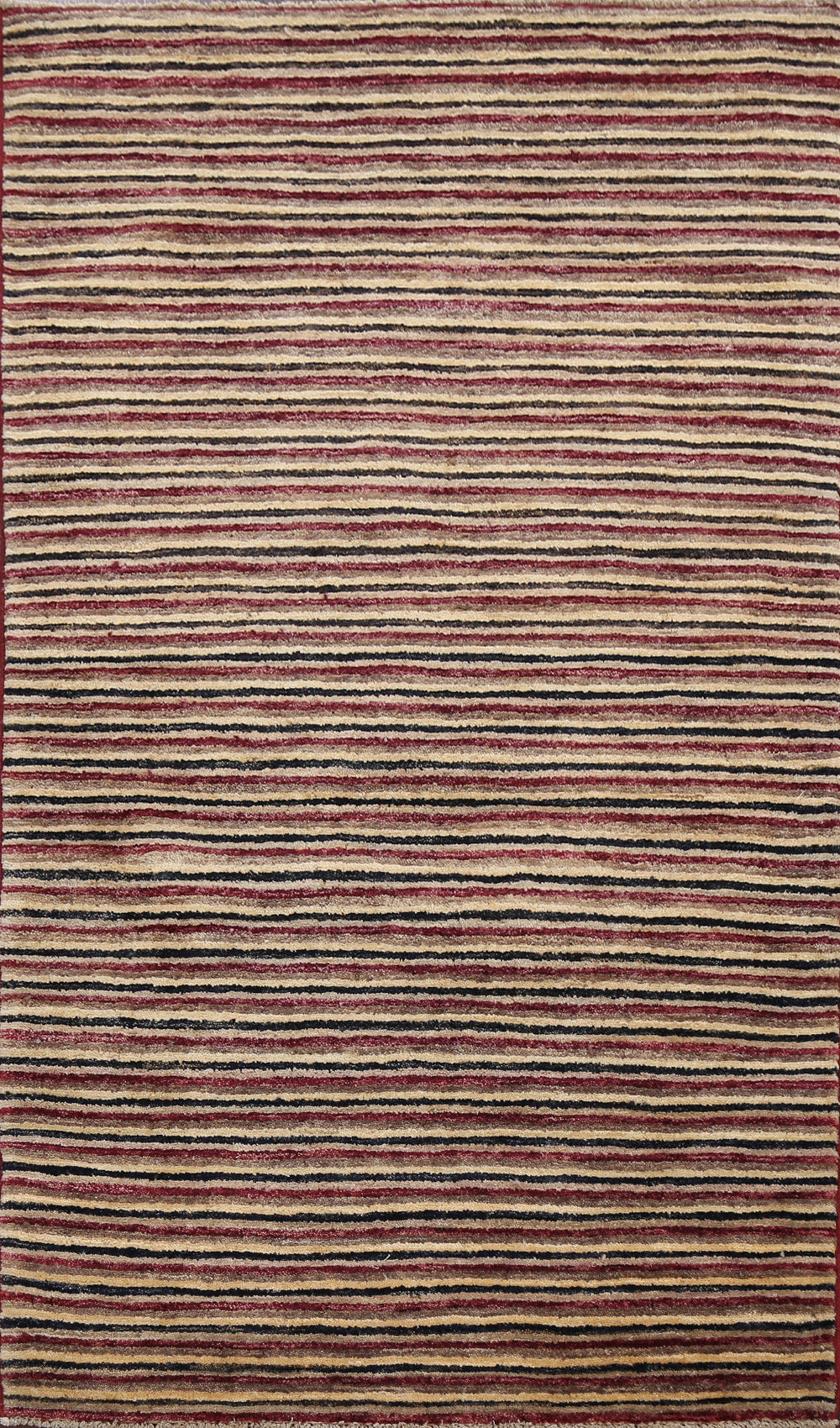 Modern Stripe Gabbeh Kashkoli Oriental Area Rug 3x5