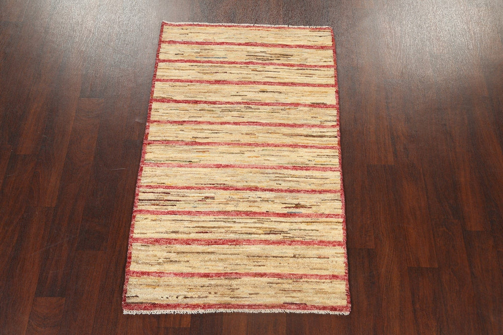 Modern Stripe Gabbeh Kashkoli Oriental Area Rug 3x5