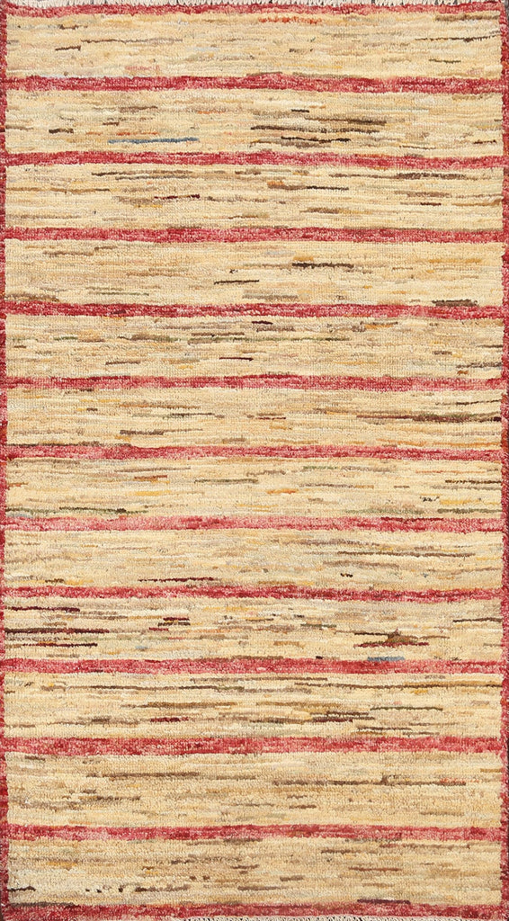 Modern Stripe Gabbeh Kashkoli Oriental Area Rug 3x5