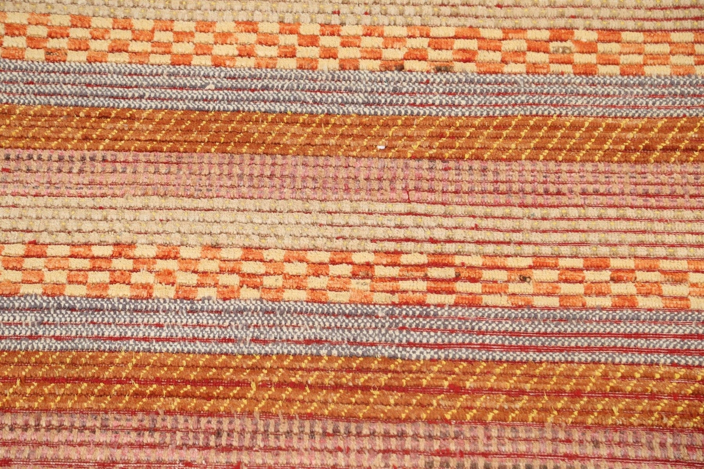 Checkered Stripe Gabbeh Kashkoli Oriental Area Rug 3x5