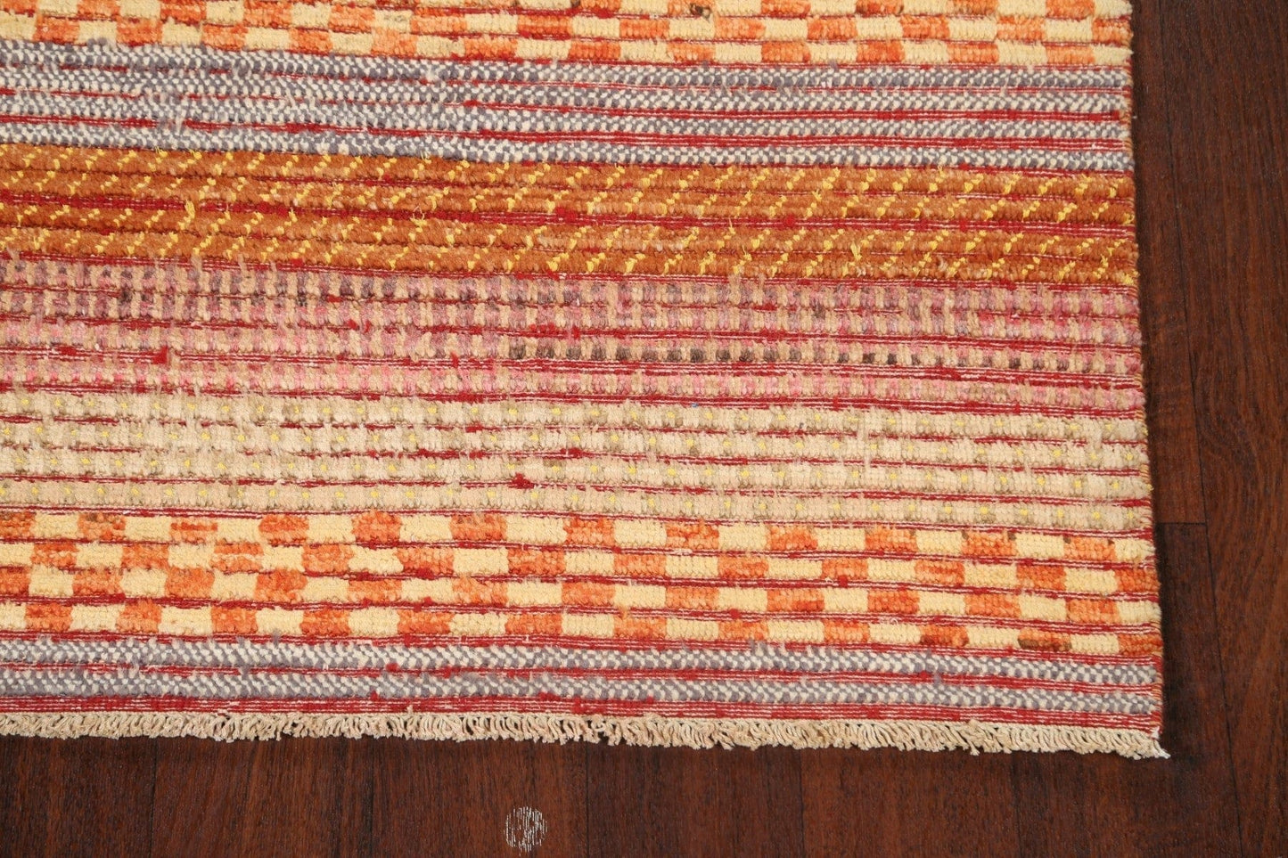 Checkered Stripe Gabbeh Kashkoli Oriental Area Rug 3x5