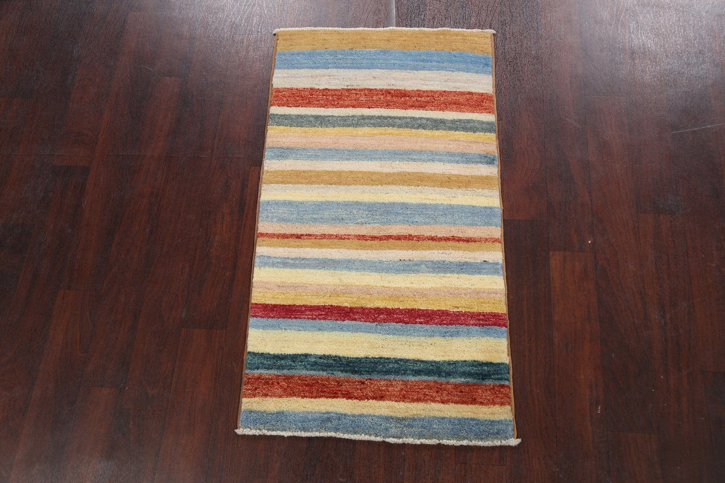 Modern Stripe Gabbeh Kashkoli Oriental Area Rug 2x4