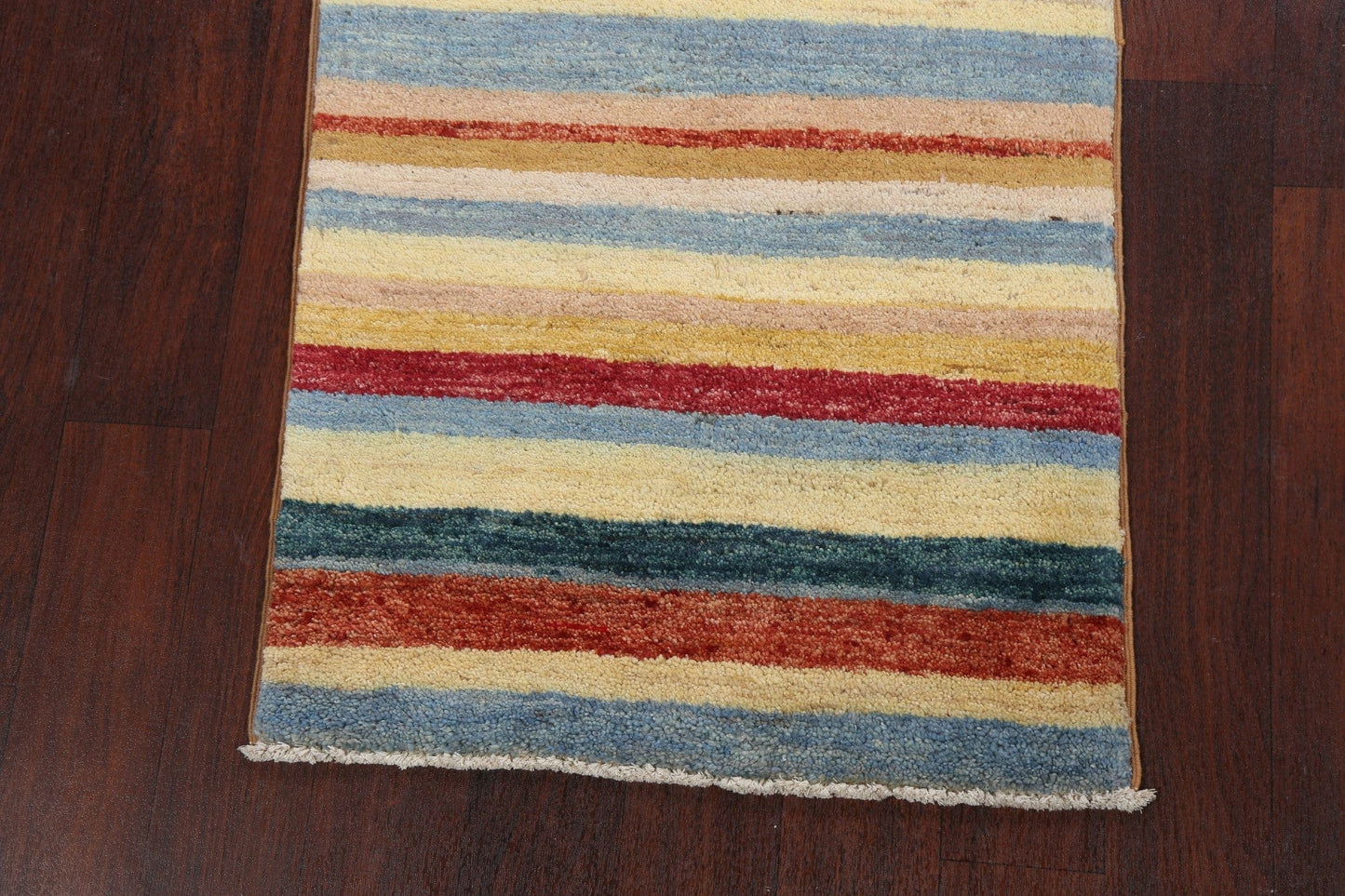 Modern Stripe Gabbeh Kashkoli Oriental Area Rug 2x4