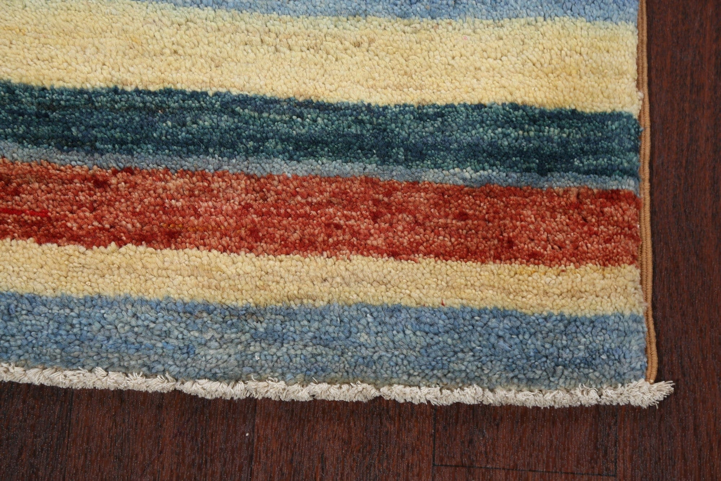 Modern Stripe Gabbeh Kashkoli Oriental Area Rug 2x4