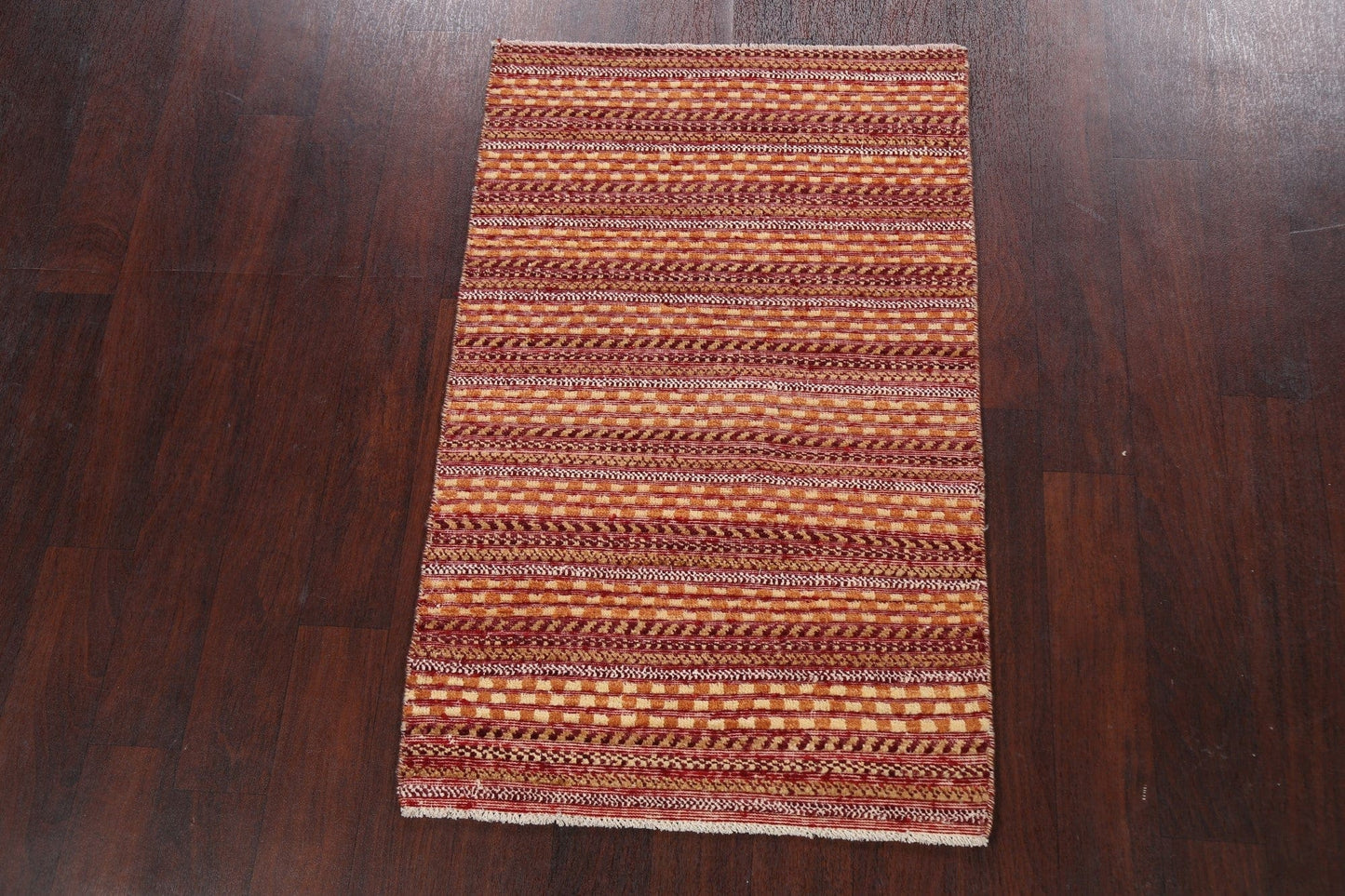 Stripe Checkered Gabbeh Kashkoli Oriental Area Rug 3x4