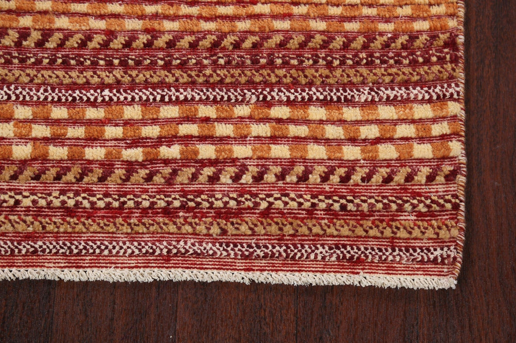 Stripe Checkered Gabbeh Kashkoli Oriental Area Rug 3x4