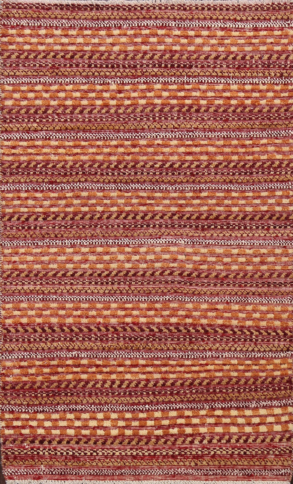 Stripe Checkered Gabbeh Kashkoli Oriental Area Rug 3x4