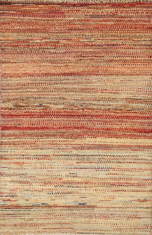 Modern Gabbeh Kashkoli Oriental Area Rug 3x4