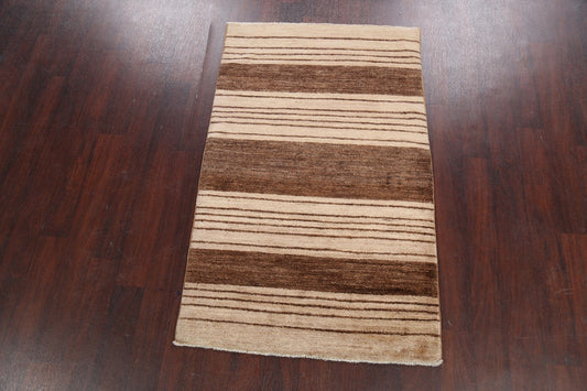 Stripe Modern Gabbeh Kashkoli Oriental Area Rug 3x5