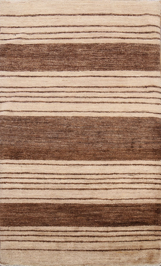 Stripe Modern Gabbeh Kashkoli Oriental Area Rug 3x5