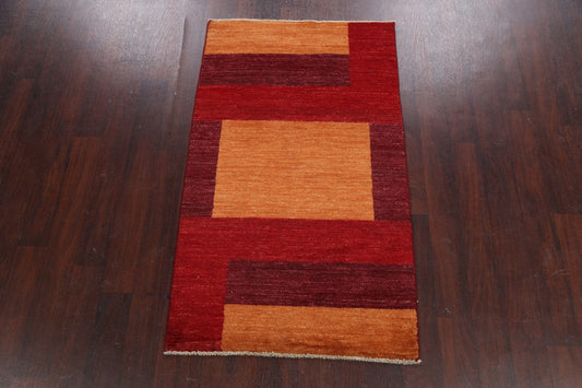 Modern Gabbeh Kashkoli Oriental Area Rug 3x5