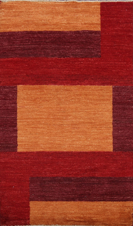 Modern Gabbeh Kashkoli Oriental Area Rug 3x5