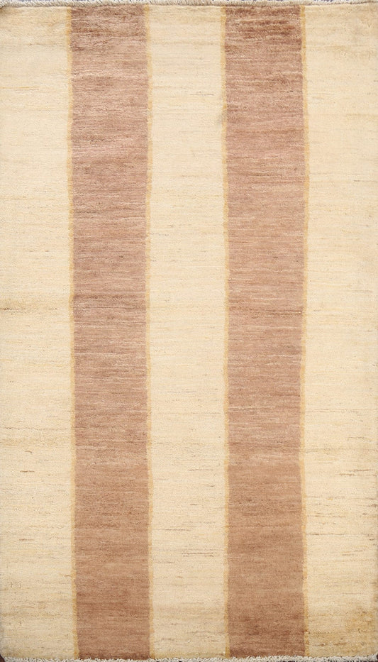 Modern Gabbeh Kashkoli Oriental Area Rug 3x5