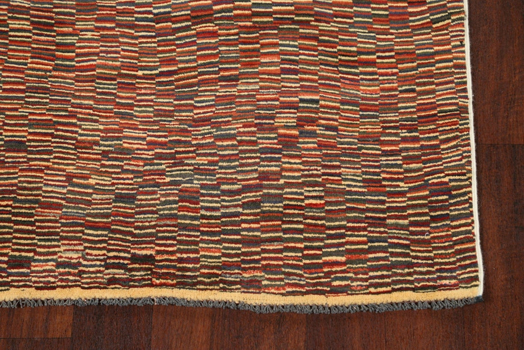 Modern Gabbeh Kashkoli Oriental Area Rug 4x5