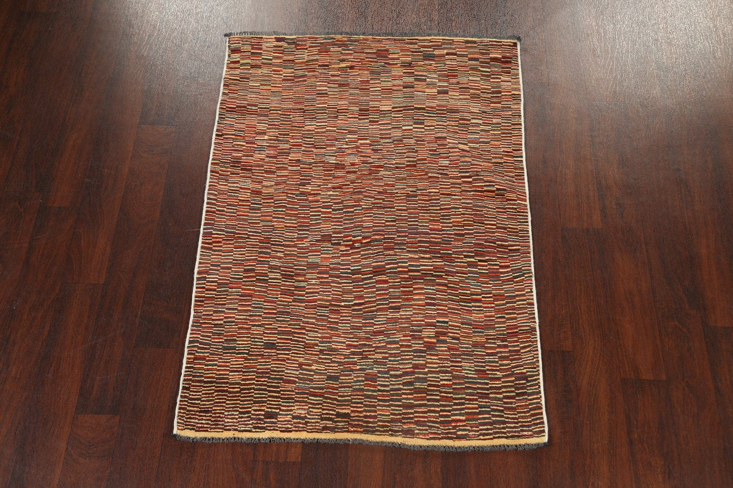 Modern Gabbeh Kashkoli Oriental Area Rug 4x5