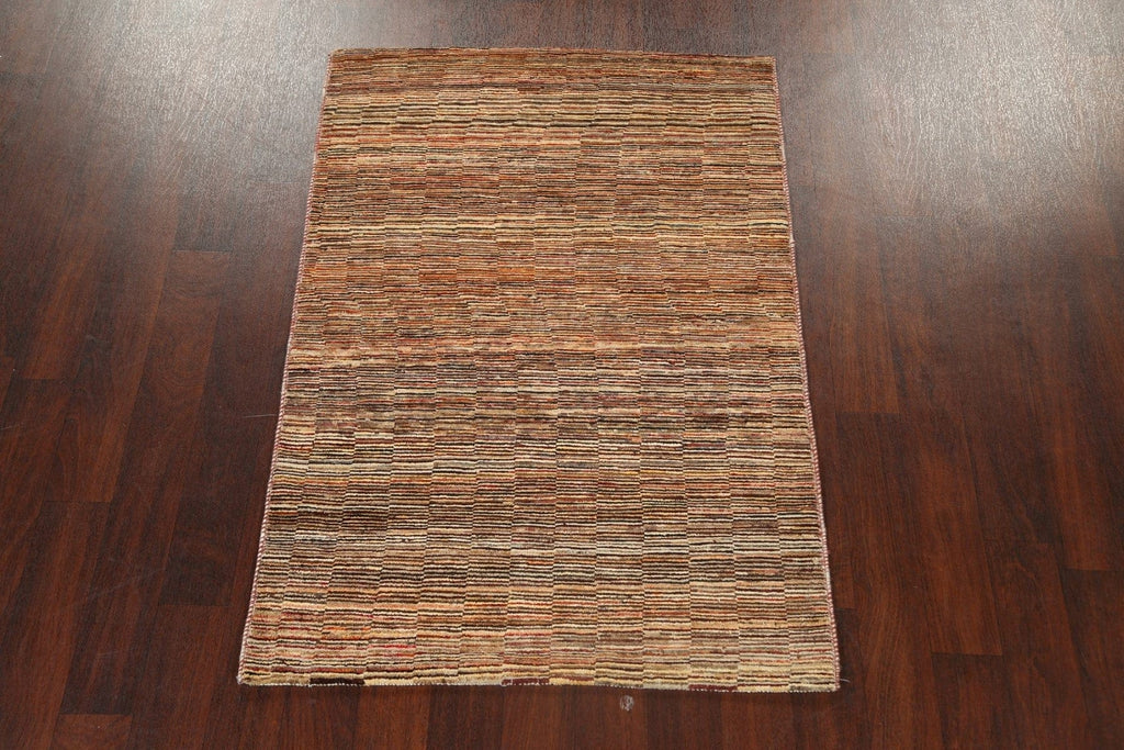 Modern Gabbeh Kashkoli Oriental Area Rug 4x5