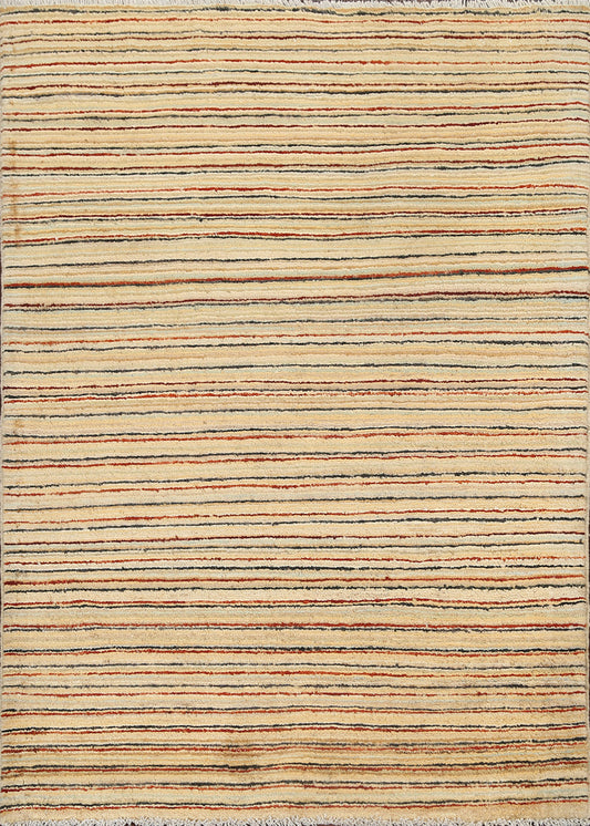 Stripe Gabbeh Kashkoli Oriental Area Rug 3x5