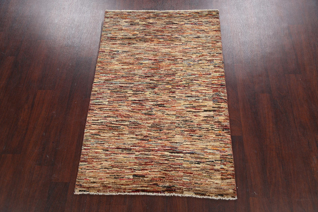 Modern Gabbeh Kashkoli Oriental Area Rug 3x5