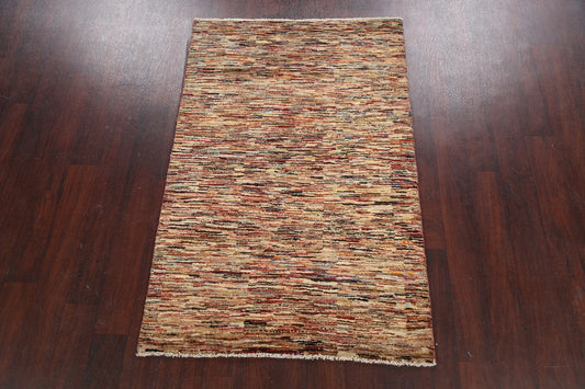 Modern Gabbeh Kashkoli Oriental Area Rug 3x5