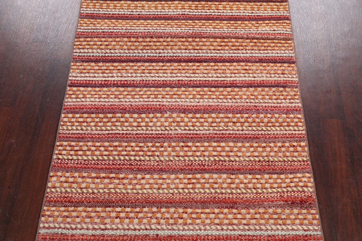 Checkered Stripe Gabbeh Kashkoli Oriental Area Rug 4x6