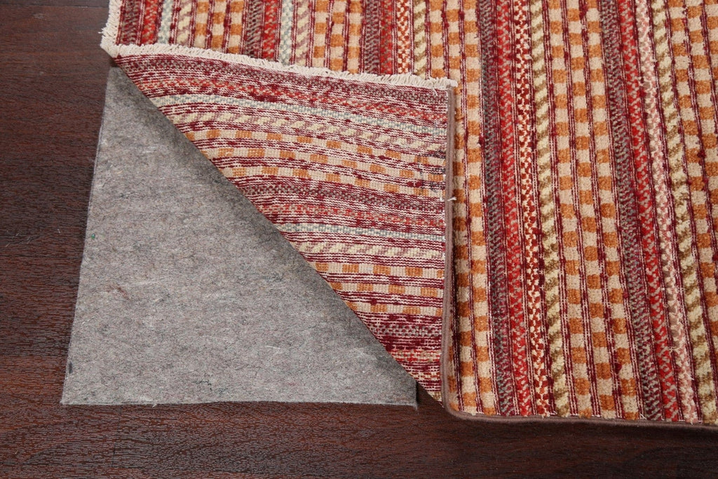 Checkered Stripe Gabbeh Kashkoli Oriental Area Rug 4x6