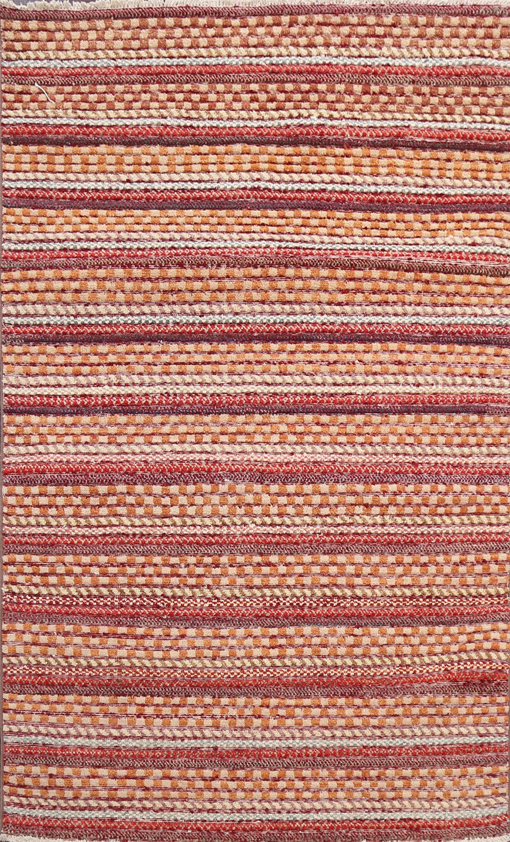 Checkered Stripe Gabbeh Kashkoli Oriental Area Rug 4x6