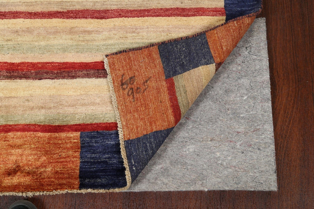 Stripe Modern Gabbeh Kashkoli Oriental Area Rug 4x6