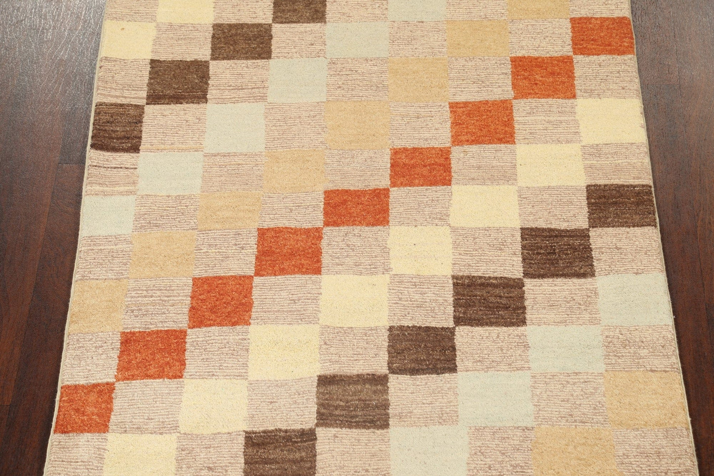 Checkered Modern Gabbeh Kashkoli Oriental Area Rug 4x6