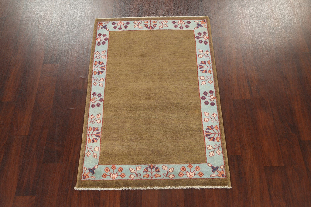 Bordered Gabbeh Kashkoli Oriental Area Rug 3x5