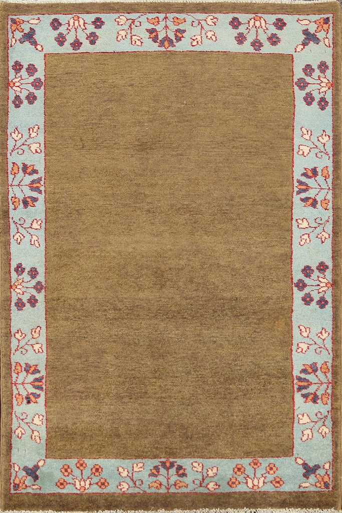 Bordered Gabbeh Kashkoli Oriental Area Rug 3x5