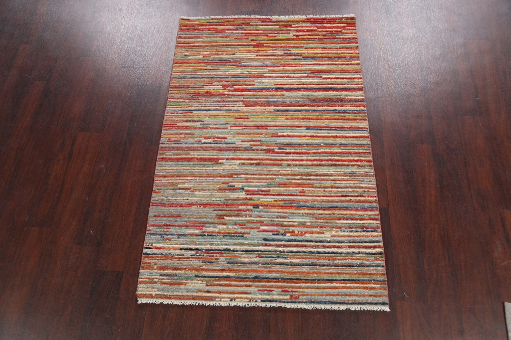 Modern Gabbeh Kashkoli Oriental Area Rug 3x5