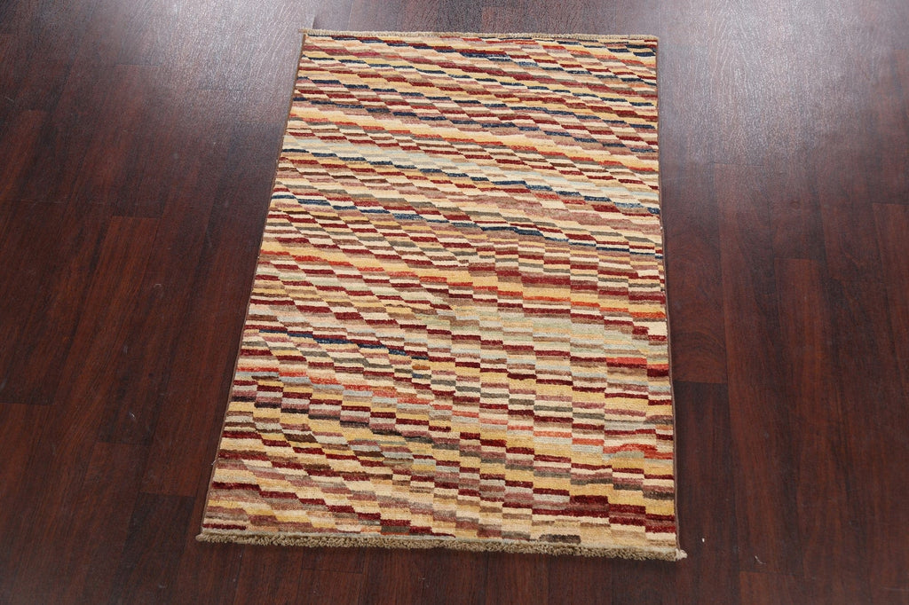 Modern Gabbeh Kashkoli Oriental Area Rug 3x5